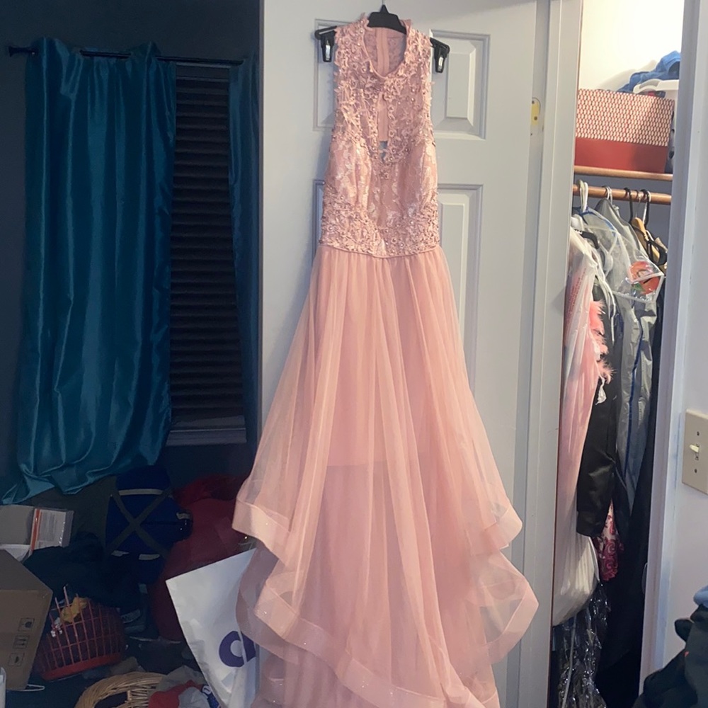 blush pink gown